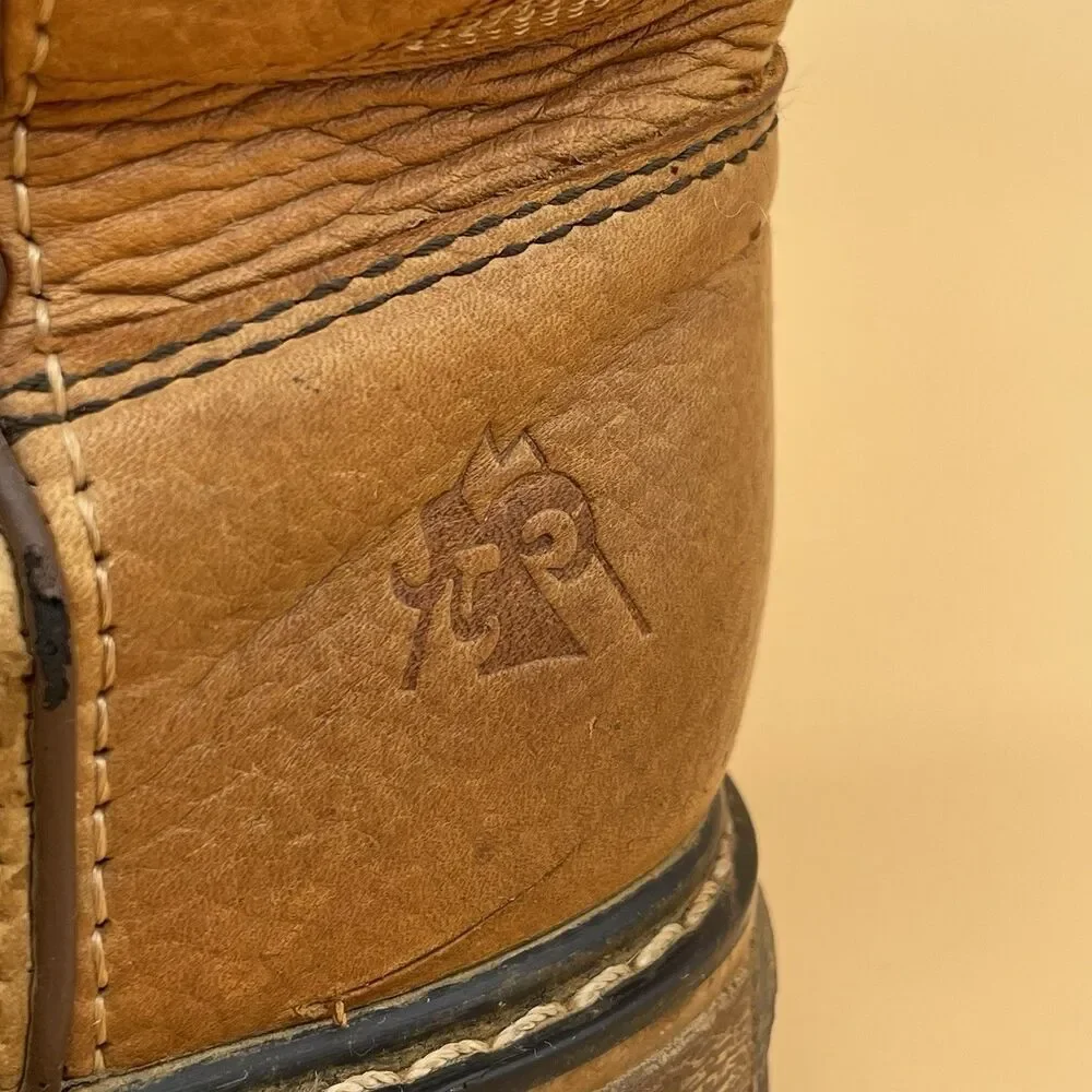 Rocky RKYW090 KIDS 7in Waterproof Square Toe Pull On Western Boot Size 4M Tan